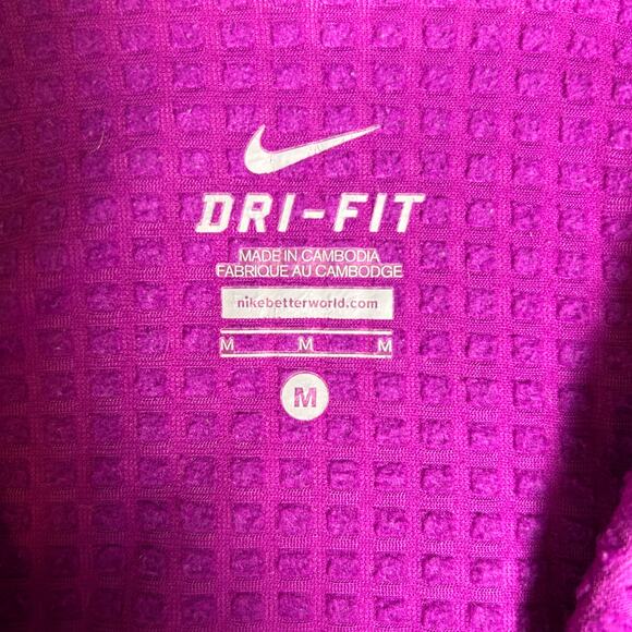 Nike Dri-Fit Full Zip Womens M Magenta Running Activewear Lightweight Colorful - Picture 6 of 11